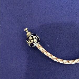 Pandora purple and silver circular charm